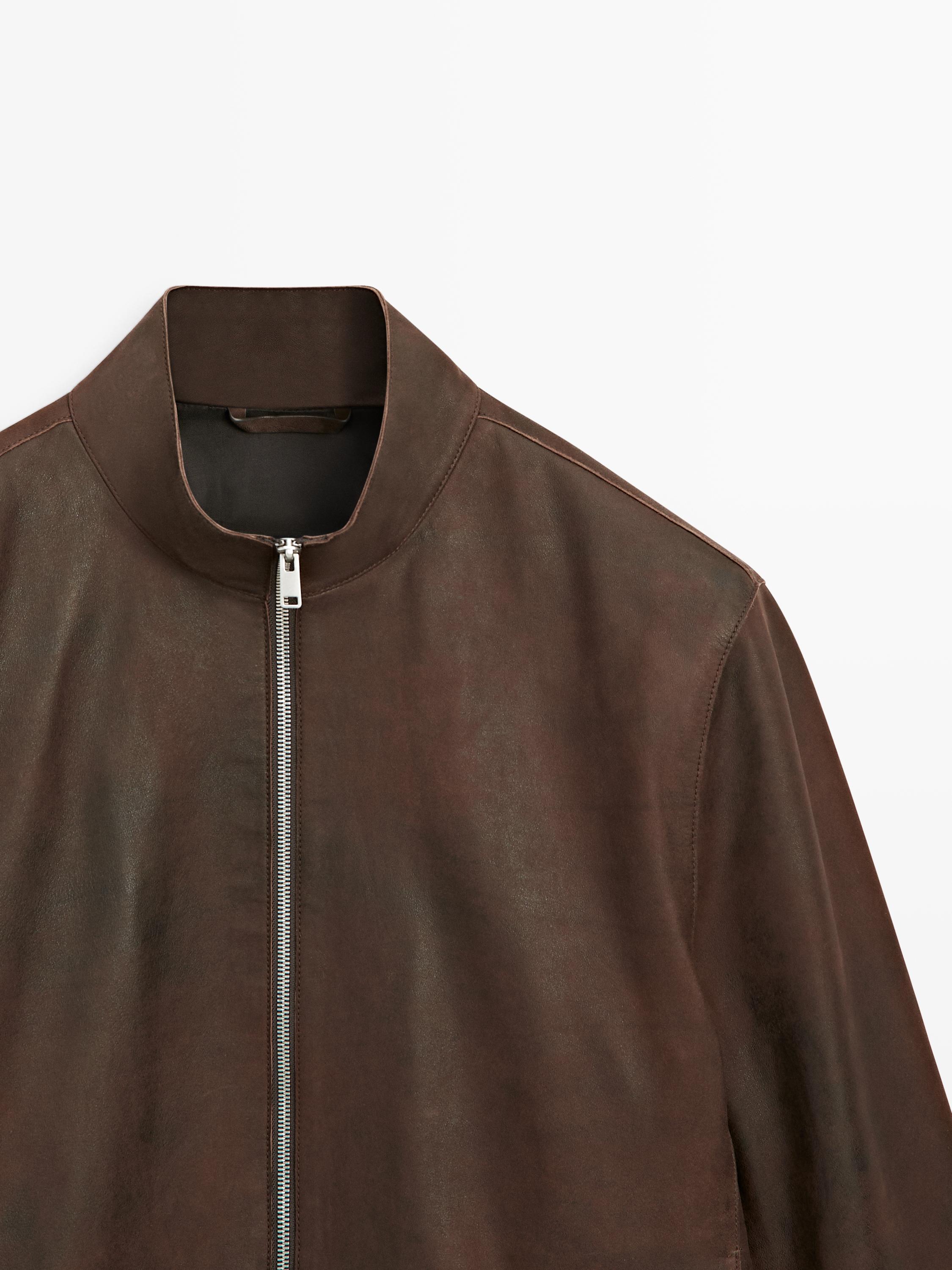 Veste en cuir de daim nappa